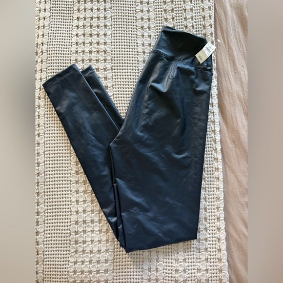 aerie Pants - NEW OFFLINE by Aerie Navy Faux Leather Leggings